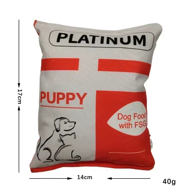 Potato Chip Bag Funny Dog Toys Plush Squeaker Food Toy for Small Medium Dogs Interactive Squeaky Chew Puppy Toys